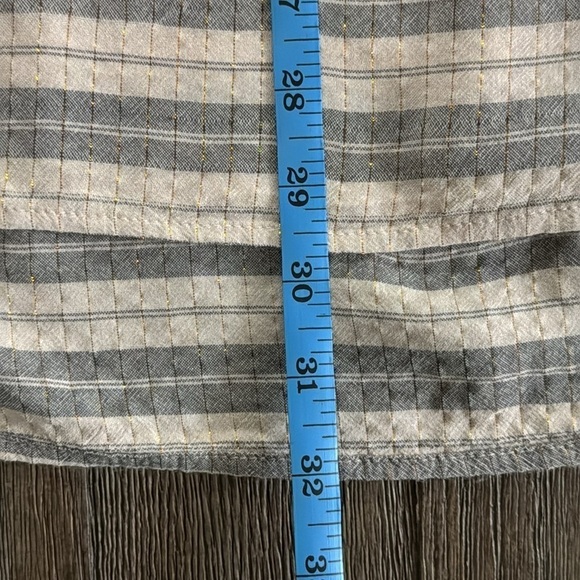 Free People Metallic Large Plaid Tunic Top - Picture 12 of 12